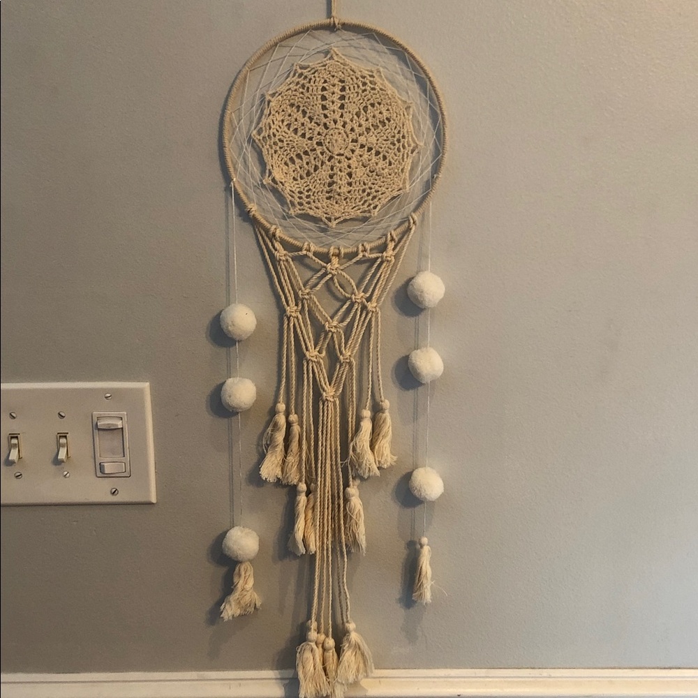 Macrame Cream Dreamcatcher